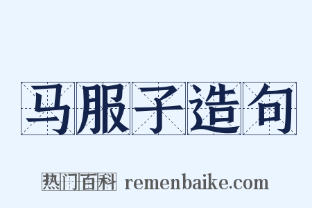 马服子造句是什么意思的图片